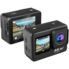 XALTA - Camara De Accion Deportiva Video Foto 4k Wifi Doble Pantalla