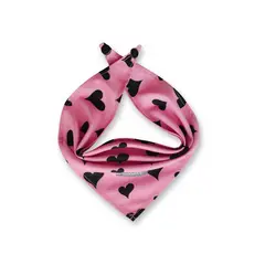 WAWAW - Pañoleta para perro talla XL subliminal rosado corazones negros