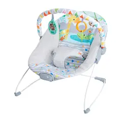 BRIGHT STARTS - Silla Mecedora Safari Bebe Gris 12204
