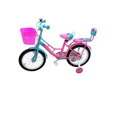 GTI - Bicicleta Infantil Con Canasta y Pito Rin 16 Rosa
