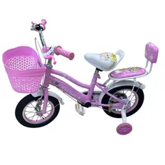 GTI - Bicicleta Infantil Con Canasta y Pito Rin 12 Rosado
