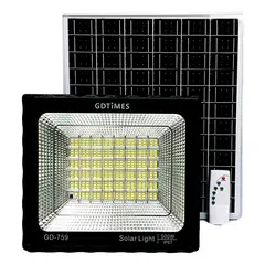 XALTA - Kit Lampara Exterior Reflector 500w + Panel Solar + Control
