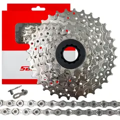 SUNRISE - Pacha 9 Velocidades Sunrace M98 11-36 + Cadena Gw Sx9 Ruta