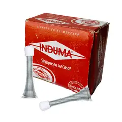 INDUMA - Tope de Puerta 3″ Resortado En Alambre De Acero zincado X36Und
