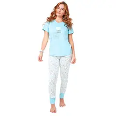 SANTANA - Pijama Mujer Hanna Verde Agua