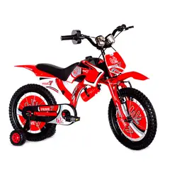 GENERICO - Bicicleta para niños rin 16 Bicimoto Wuilpy Rojo