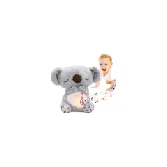 INFANTILES CAJUROMIX - Peluche Koala Gris Cafe Que Respira Con Luz Y Sonido…