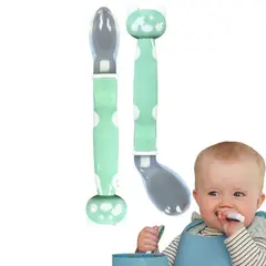 GENERICO - Cuchara Entrenadora De Silicona Para Bebe Juego de 2 UND