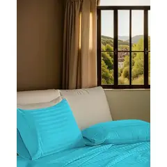GENERICO - Juego de Sábanas Cama King Confort y Suavidad Color Turquesa
