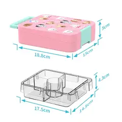 GENERAC - Lonchera Niños Hermetica Tritan Bento Box Gatitos