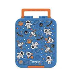 GENERAC - Lonchera Niños Hermetica Tritan Bento Box Astronautas