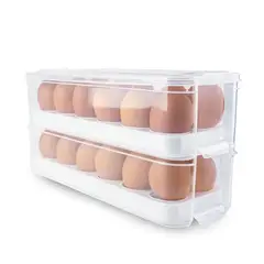 CHEF MASTER - Set x2 Organizador de Huevos Apilables Almacenamiento Seguro
