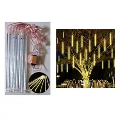GENERICO - Luces led lluvia de meteoro decoracion navideña Blanco calido