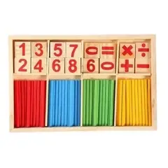 GENERICO - Abaco Matematico Tematico Colorido Niños Madera