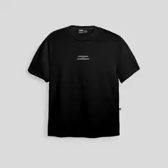 PAM MOVEMENT - Camiseta Boxy Fit Basic Spider - Negro