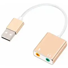 JALTECH - Tarjeta De Sonido Cableada Usb 71 Gold