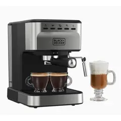 BLACK+DECKER - Maquina cafetera Espresso capuccino latte 15 bares