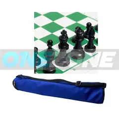 GENERICO - Ajedrez Enrollable Figo Con Bolso Para Cargar De Lujo Azul