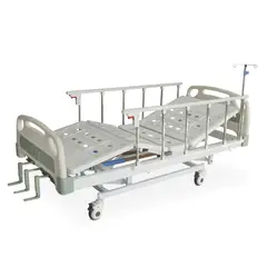 TME - Cama hospitalaria 3 movimientos manual con barandas en aluminio