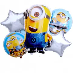 GENERICO - Globos Metalizados De Minions Para Fiestas Cumpleaños