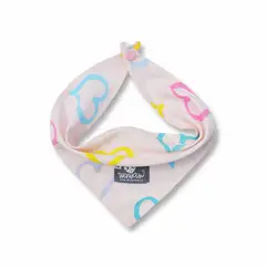 WAWAW - Pañoleta para perro talla XL Sub Marfil Corazones Colores