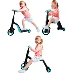GENERICO - Triciclo Scooter Patineta 3 En 1 Con Sonido