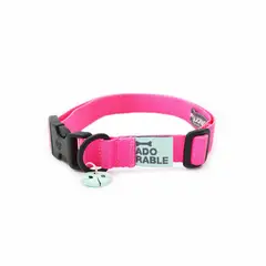 WAWAW - Collar para perro talla XS Unicolor Adorable Rosado