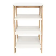 RTA DESIGN - Gabinete de Baño Pequeño Café Claro y Blanco Con Entrepaños