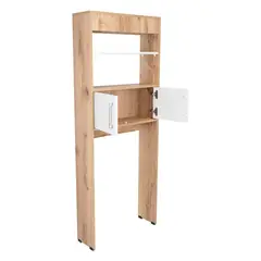 RTA DESIGN - Gabinete de Baño Aqua 5 Blanco y CaféClaro con Dos Puertas