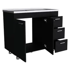 RTA DESIGN - Gabinete Inferior Stella Wengue Mesón Izquierdo