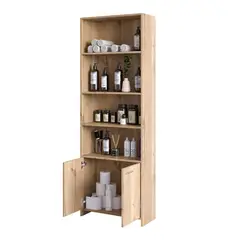 RTA DESIGN - Estantería multiusos plus café claro dos puertas