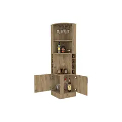 RTA DESIGN - Bar esquinero celeste macadamia con dos puertas