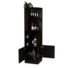 RTA DESIGN - Bar esquinero sorany wengue con dos puertas