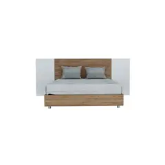 RTA DESIGN - Cama doble fioti miel y blanco incluye cabecera