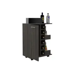 RTA DESIGN - Bar cart grafito con espacio para botellas