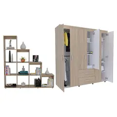 RTA MUEBLES - Combo lucania incluye closet y biblioteca