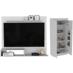 RTA MUEBLES - Combo multifuncional cosmopolitan incluye panel de tv y alacena_.
