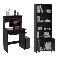 RTA MUEBLES - Combo para oficina jurack incluye escritorio y biblioteca_.