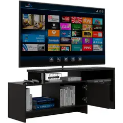 RTA MUEBLES - Mesa para tv wengue con capacidad para tv de 49 pulgadas