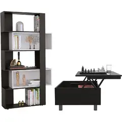 RTA DESIGN - Combo para sala barletta incluye biblioteca y mesa de centro