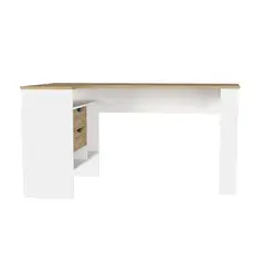 RTA DESIGN - Escritorio Noah Macadamia Blanco Vainilla con Un Cajón