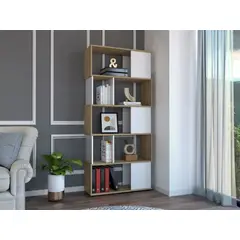 RTA DESIGN - Biblioteca Noah Macadamia y Blanco Vainilla