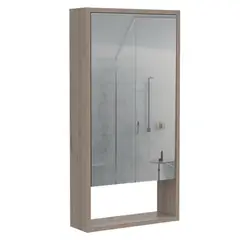 RTA DESIGN - Gabinete de Baño Merín Humo con Espejo y Tres Entrepaños ZF
