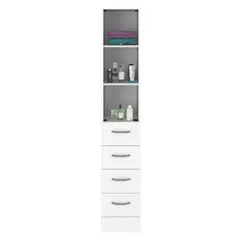 RTA DESIGN - Organizador de Baño Picasso Blanco con Cuatro Cajones Deslizables ZF