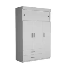 RTA DESIGN - Closet Besk Blanco con Un Tubo Cromado Para Colgar Ropa ZF