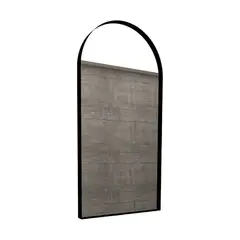 RTA DESIGN - Espejo Rectangular Marsala Negro con Extremo Superior Curvo