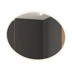 RTA DESIGN - Espejo Ovalado Horus Gris con Bordes En Sandblasting