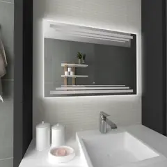 RTA DESIGN - Espejo Rectangular Barú Gris con Luz Led y Touch