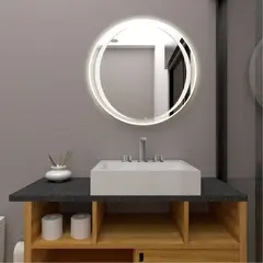 RTA DESIGN - Espejo Circular Oliver Gris con Luz Led y Touch
