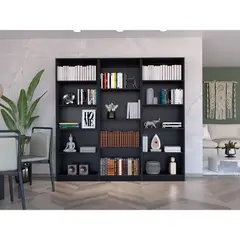 RTA MUEBLES - Combo de Bibliotecas Home Wengue Incluye Tres Bibliotecas